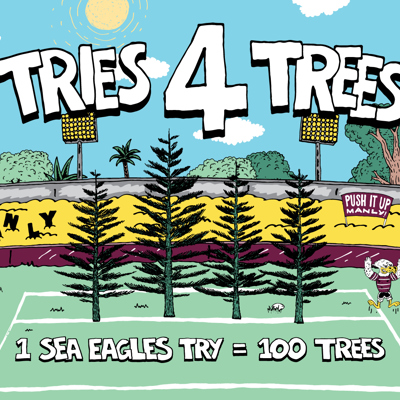 Manly are scoring 'Tries 4 Trees'