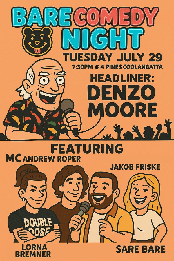 Comedy Night at 4 Pines Cooly with Bare Comedy! 🎤