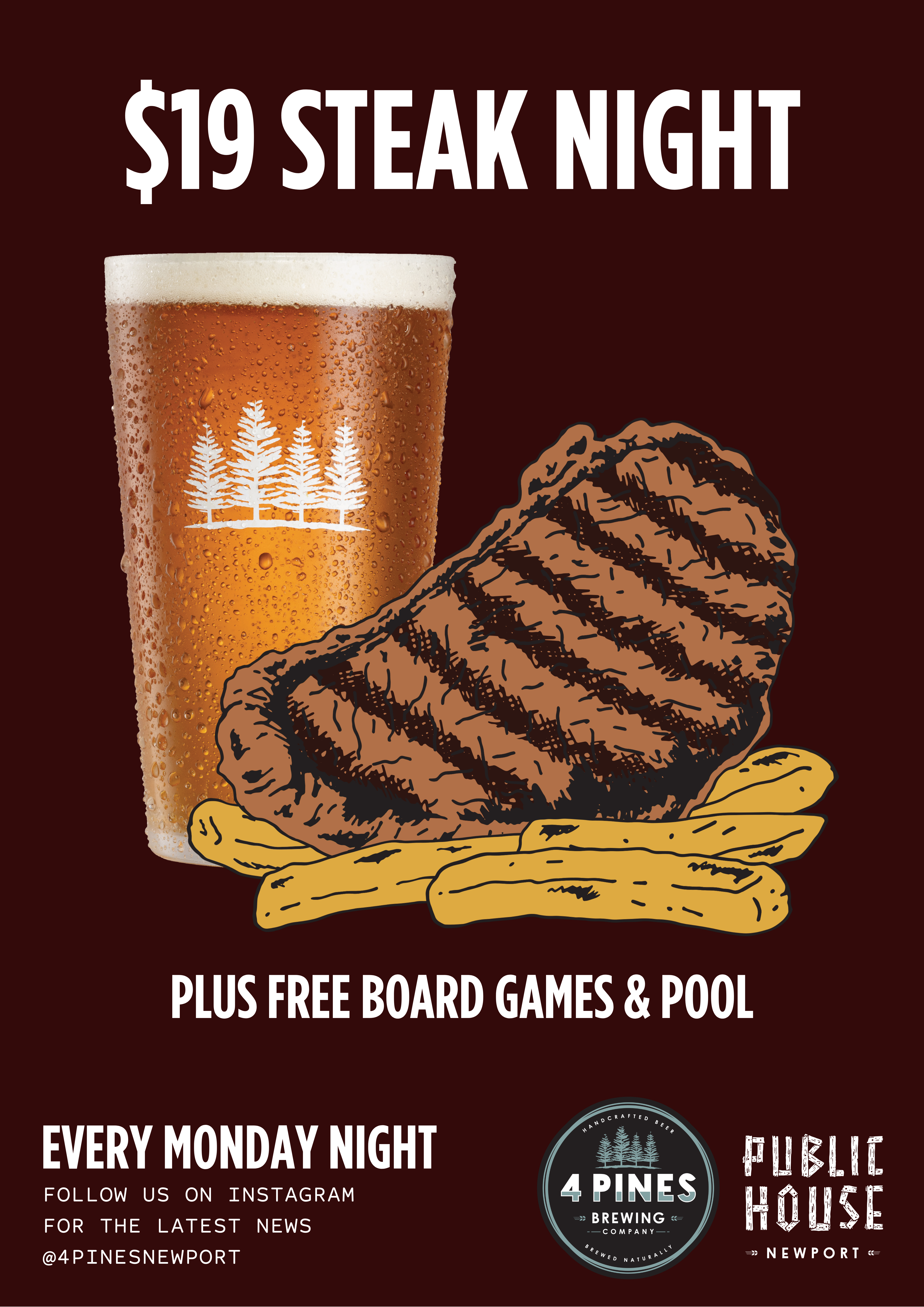 What's On - Monday - 4 Pines Public House Newport