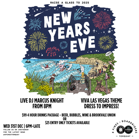New Year's Eve at 4 Pines Torquay! 🍾