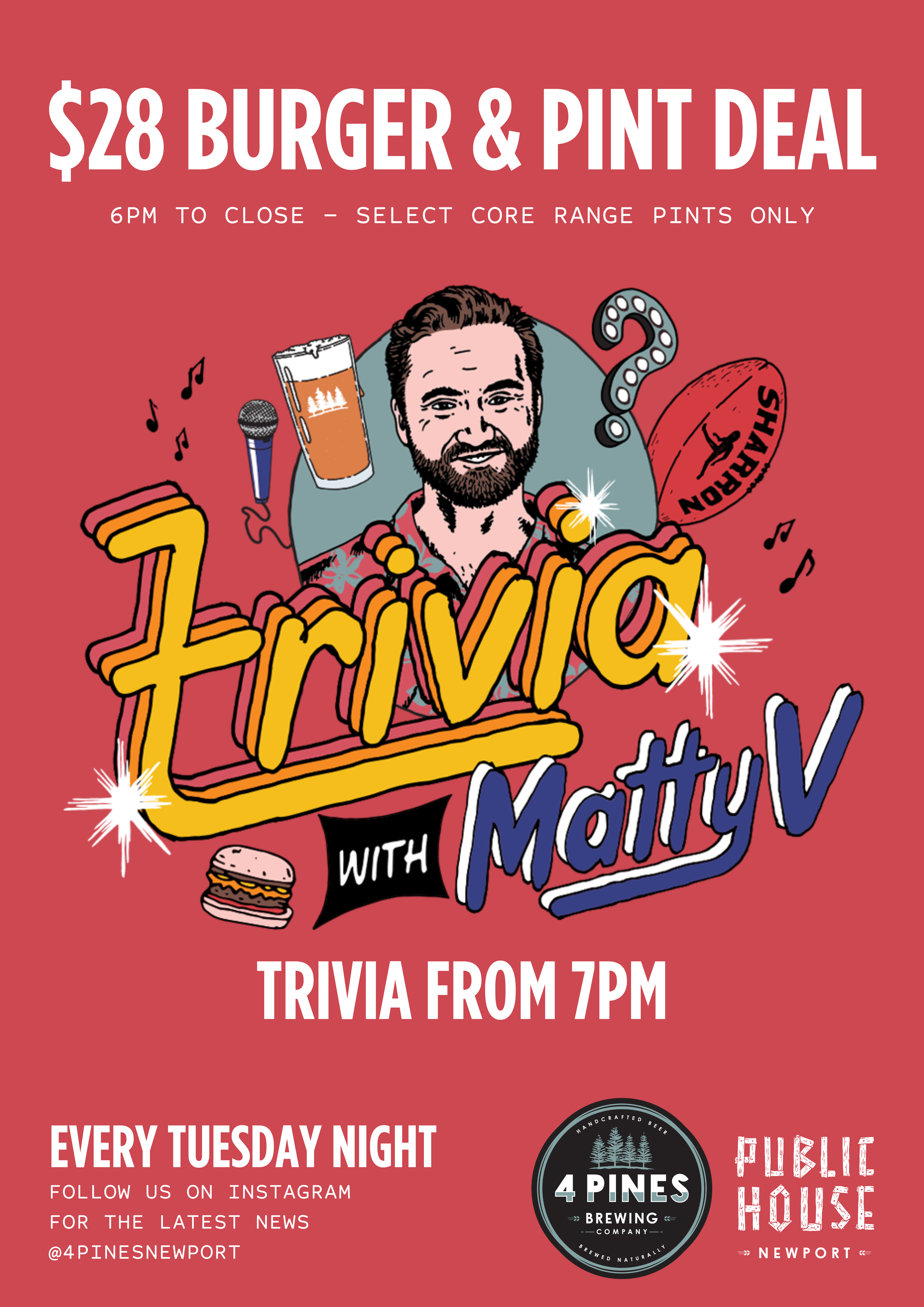 What's On - Tuesday - 4 Pines Public House Newport