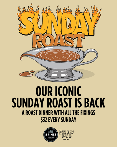 Our iconic Sunday roast is back